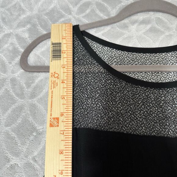 Eileen Fisher Silk Shift Dress Medium Black Minimal Timeless Sophisticated Sleek - Picture 8 of 11